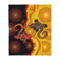 Australia Aboriginal Pattern Lizards and the Sun Sherpa Blanket HC