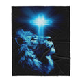 Blue Lion Jesus Sherpa Blanket TA