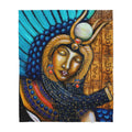 Custom Blanket Ancient Egyptian Isis Goddess Sherpa Blanket MEI