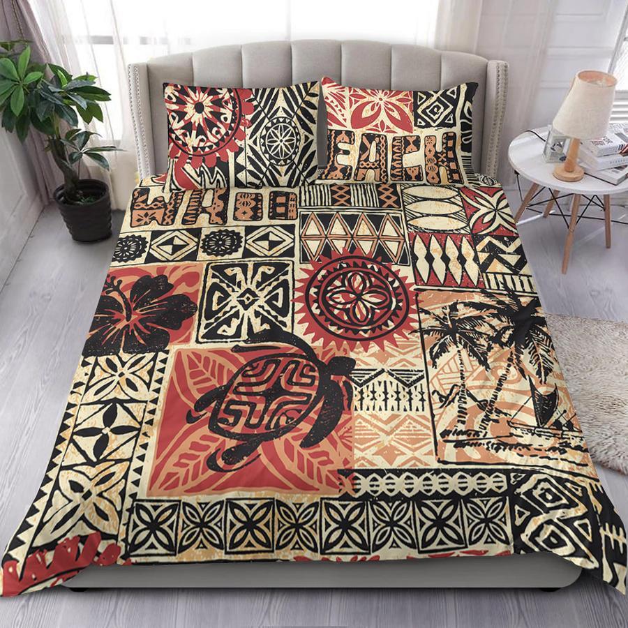 Amazing Polynesian Vintage Pattern Bedding Set  ML