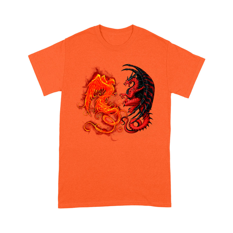 Fire Phoenix And Dragon T-shirt MEI