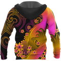 Amazing Polynesian Personalized Wave And Frangipani Unisex Deluxe Hoodie ML