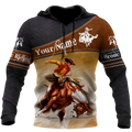 Personalized Name Rodeo 3D All Over Printed Unisex Shirts Bronc Riding