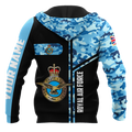 Custom name British Air Force Camo 3D Design print shirts