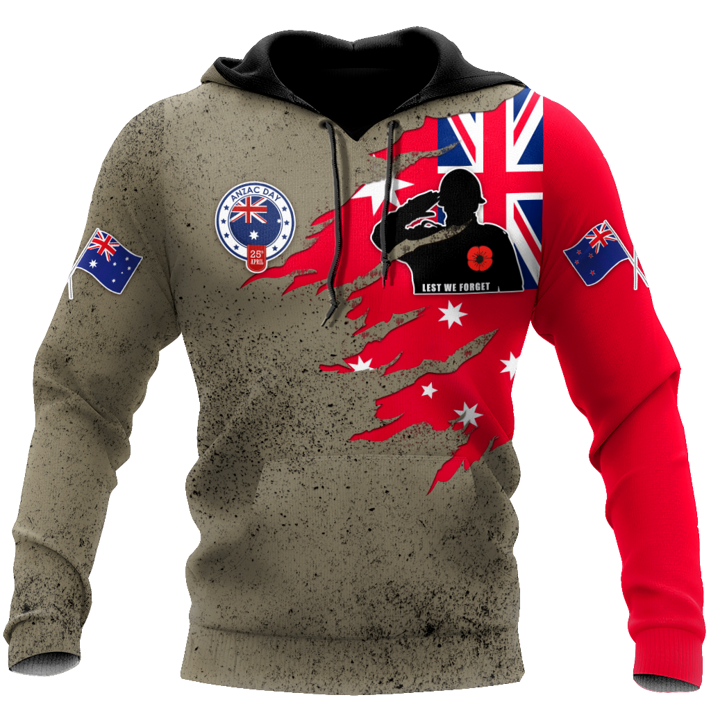 Tmarc Tee Anzac day remembrance Kiwi and Australia uniforms 3D print shirt