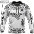 Amazing Polynesian Personalized Samoa Map Tattoo Unisex Deluxe Hoodie ML