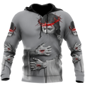 In the Arms of Lord v1 Grey Tone - Christian - 3D All Over Printed Style for Men and Women