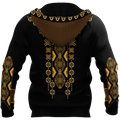 African Culture Dashiki Pattern Unisex Deluxe Hoodie ML