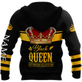 African Culture Custom Name Black Queen Unisex Hoodie ML