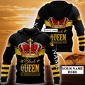 African Culture Custom Name Black Queen Unisex Hoodie ML