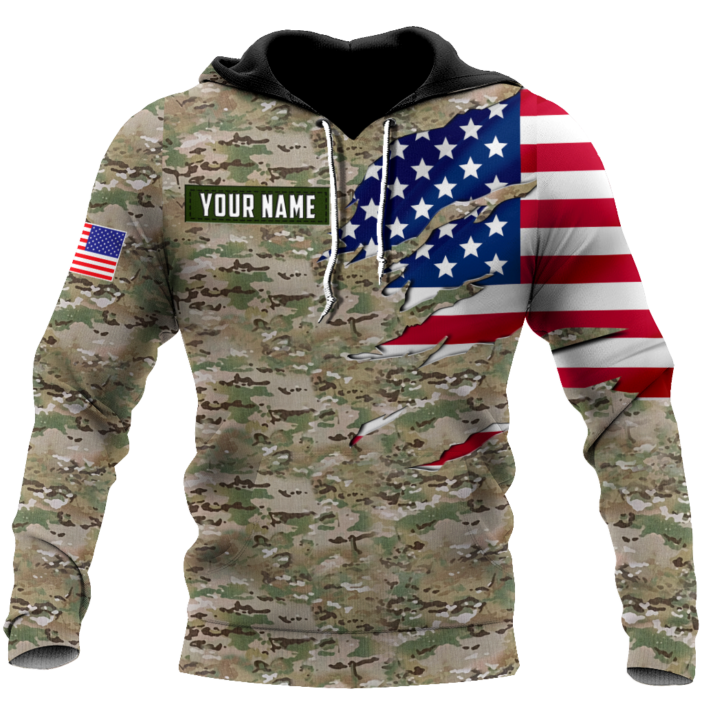 Remembrance The United States Camo Soldier 3D print shirts Proud Military