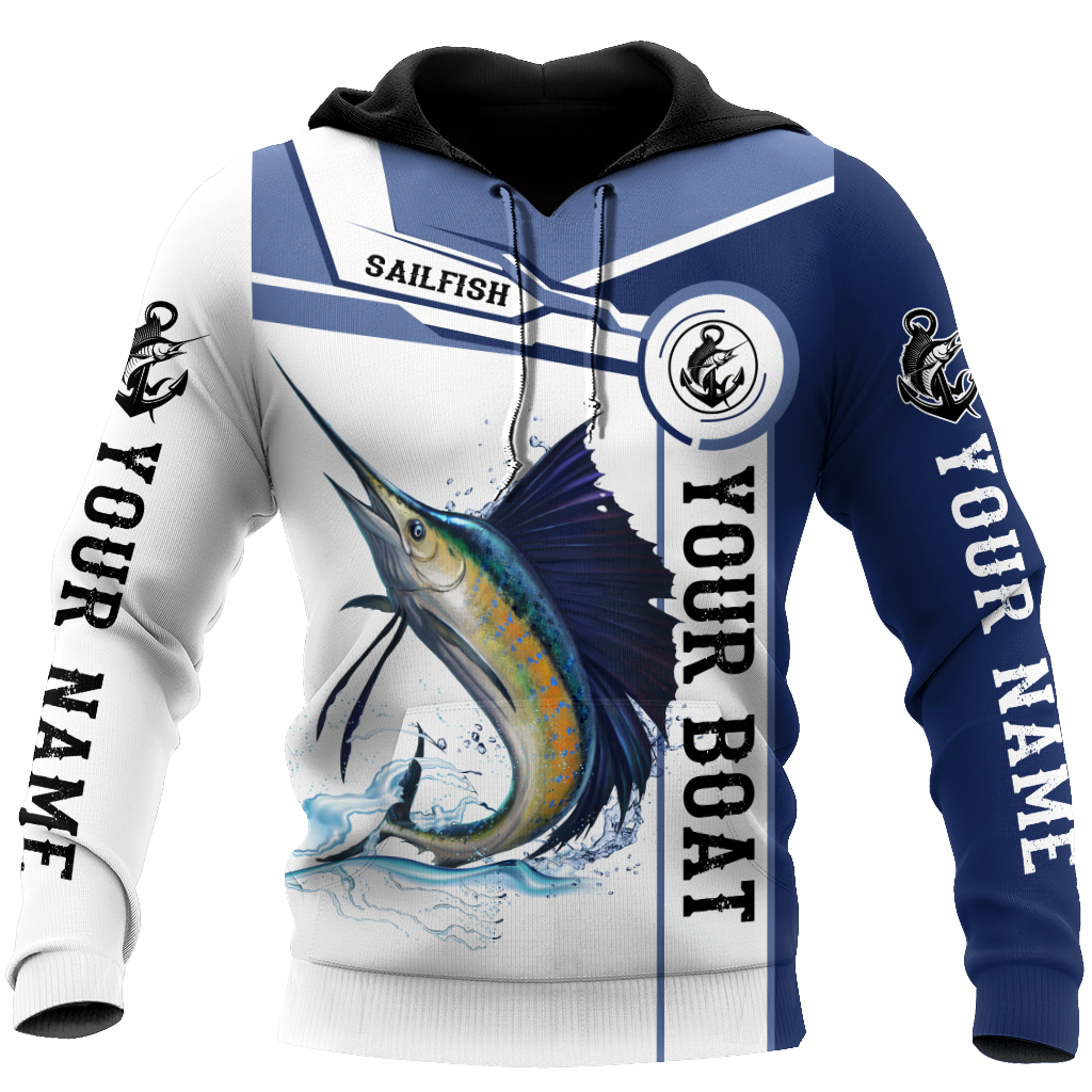 Custom name Sailfish fishing Catch and Release 3D Design print shirts