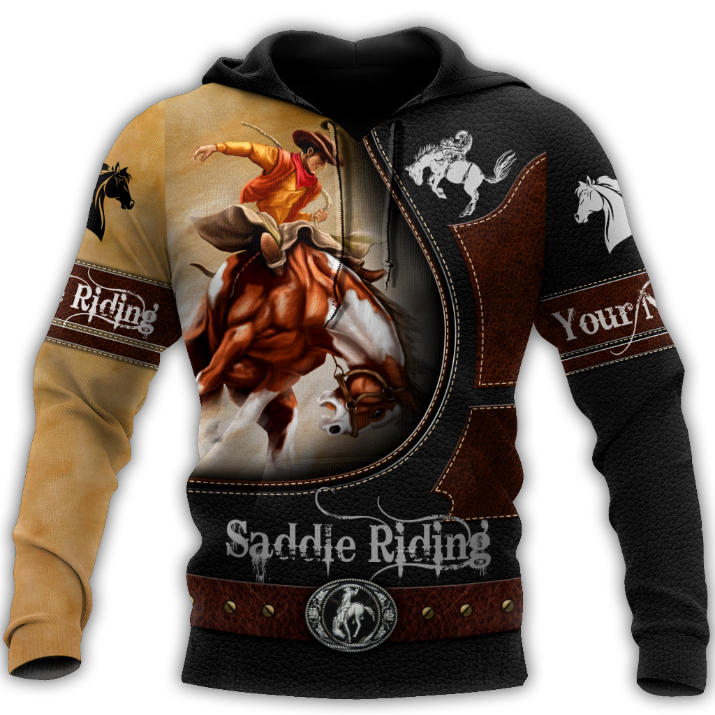 Personalized Name Rodeo 3D All Over Printed Unisex Shirts Bronc Saddle
