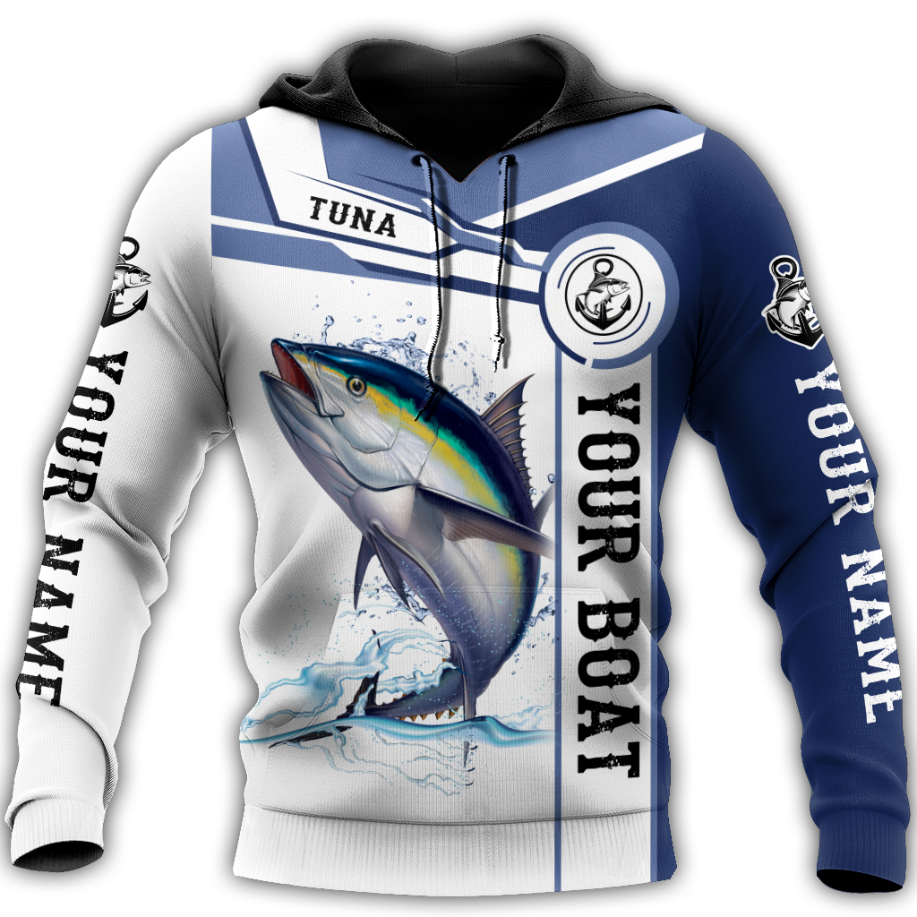 Custom name Tuna fishing Catch and Release 3D Design print shirts