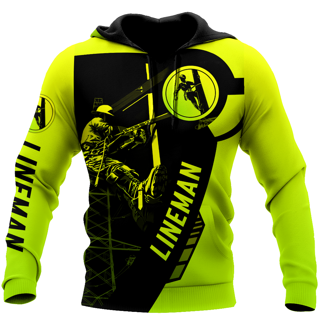 Electrician And Lineman Safety 3D All Over Printed Premium Unisex Hoodie ML