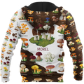 Edible mushroom hunting world 3d print shirts