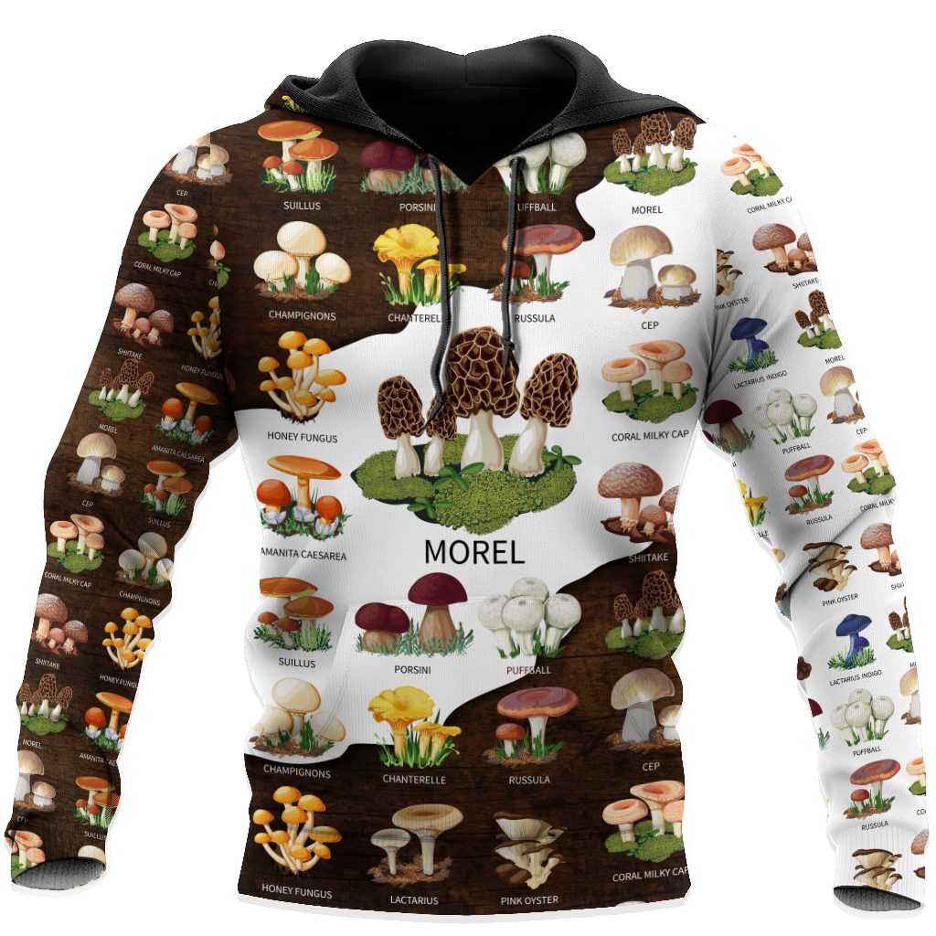 Edible mushroom hunting world 3d print shirts