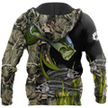 Bass Fishing Painting Fall Camo Reaper 3d print shirts