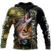 Fishaholic Northern Pike Fishing camo unisex 3d all over printed shirts