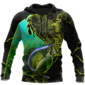 Bass fishing underwater Yinyang camo 3d print shirts