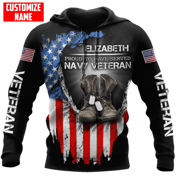 Proud To Have Served Navy Veteran 3D All Over Printed For Man And Women