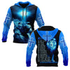 God and Lion Blue Cross - Christian - 3D All Over Printed Style for Men and Women