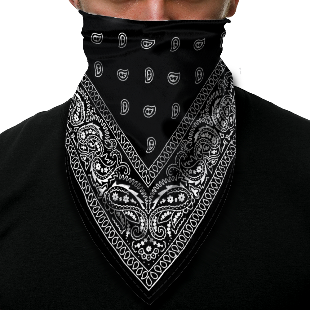 Paisley Bandana Vibe with Black White tone Street Style 3D All Over Printed