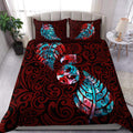 Aotearoa Maori Bedding Set Silver Fern Manaia Vibes ML