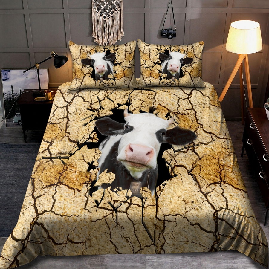 Dairy Cattle Crack 3D Bedding Set