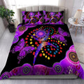 Aboriginal Naidoc Week 2021 Purple Butterflies Bedding set