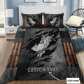 Personalized Name Bull Riding Bedding Set American Bull Rider Ver 3