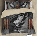 Personalized Name Bull Riding Bedding Set American Bull Rider Ver 3