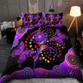 Aboriginal Naidoc Week 2021 Purple Butterflies Bedding set