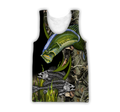 Bass Fishing Painting Fall Camo Reaper 3d print shirts