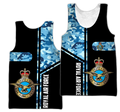 Custom name British Air Force Camo 3D Design print shirts