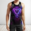 Tmarc Tee Dungeons and Dragons Couple 3D All Over Printed Shirts Purple