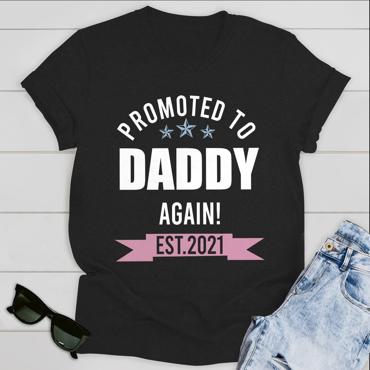 Promoted To Daddy Again Standard T-shirt