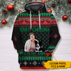 Merry Christmas Ya Filthy Animal Customized Photo 3D All Over Print Ugly Sweater Hoodie Christmas Gifts