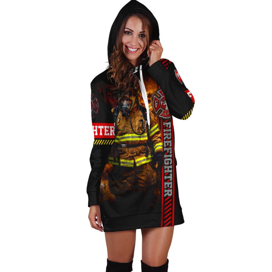 Brave Firefighter Hoodie Dress TNA10132003
