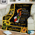 Custom Blanket Sunflower To My Mom Love Daughter - Best Gift For Mom - Sherpa Blanket DL