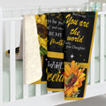 Custom Blanket Sunflower To My Mother Love Daughter - Sweet Quotes to Mother - Sherpa Blanket DL