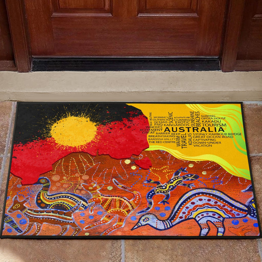 Tmarc Tee Aboriginal Decors Australian Gifts Indigenous Land Door Mat Pi28062106