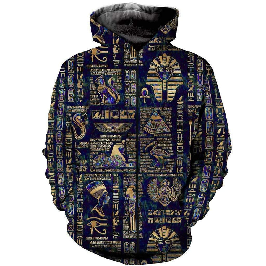 Egyptian Hieroglyphs And Deities 3D All Over Printed Clothes HC3103 - Amaze Style™-Apparel