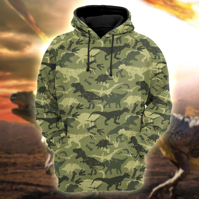 Dinosaur Beautiful Camo 3D all over printed shirts