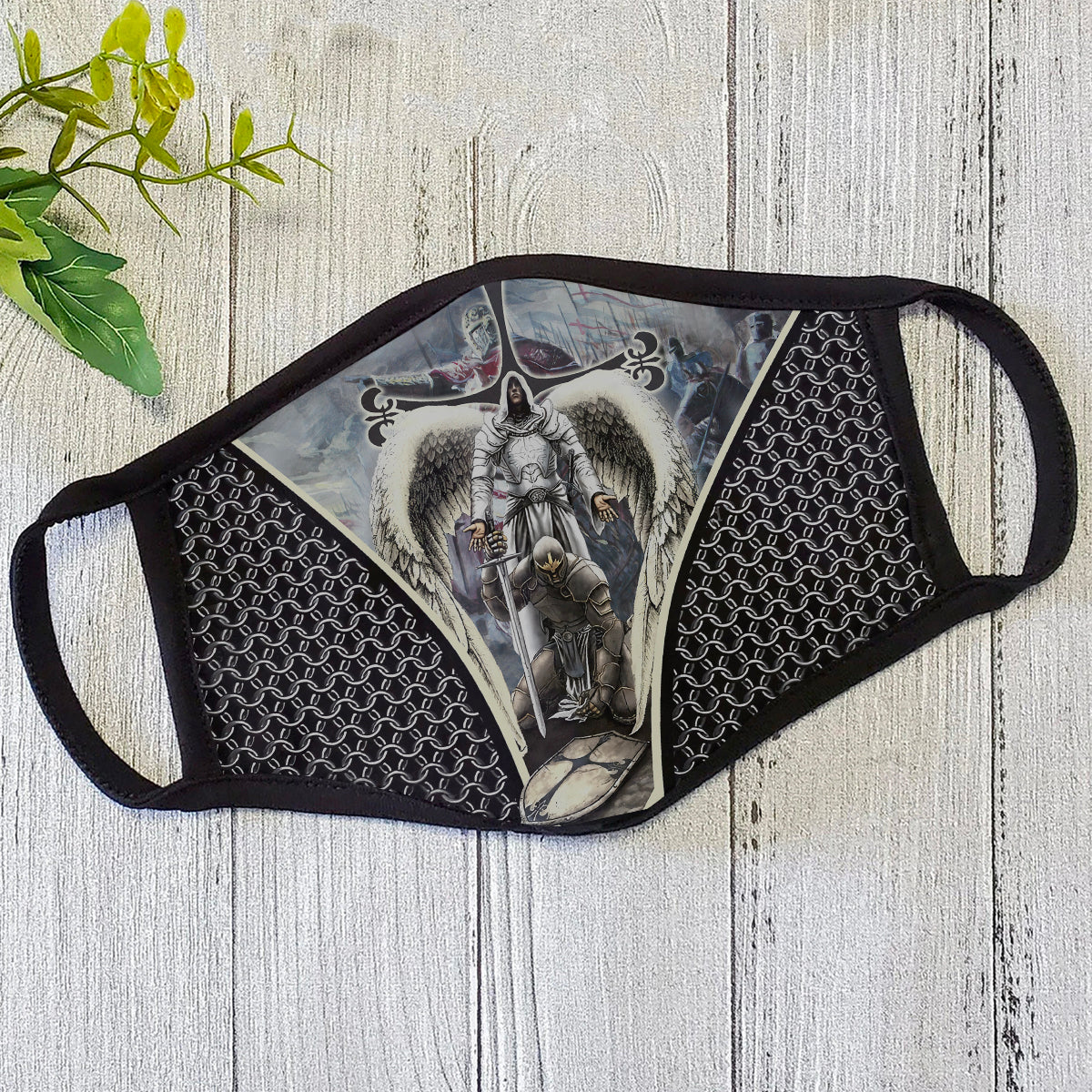 Premium God and Knight 3D All Over Printed Face Mask PL