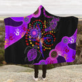 Aboriginal Naidoc Week 2021 Best Purple Turtle Lizard Hooded Blanket