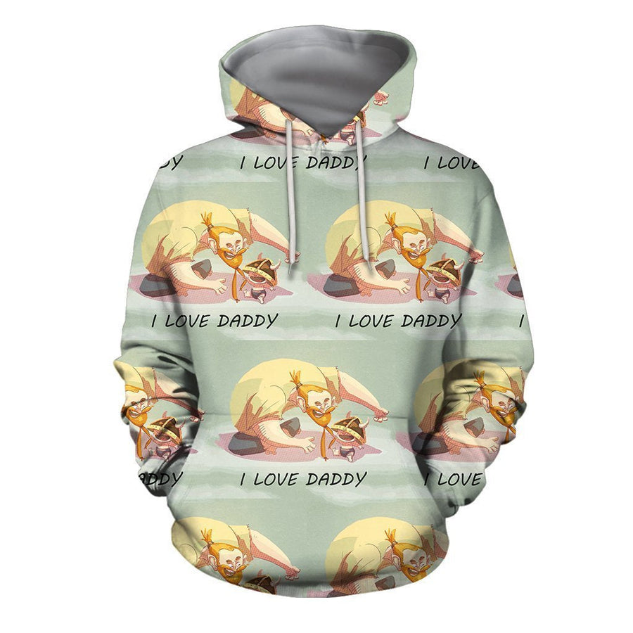 3D All Over Print Son Dad Hero Hoodie - Amaze Style™-Apparel