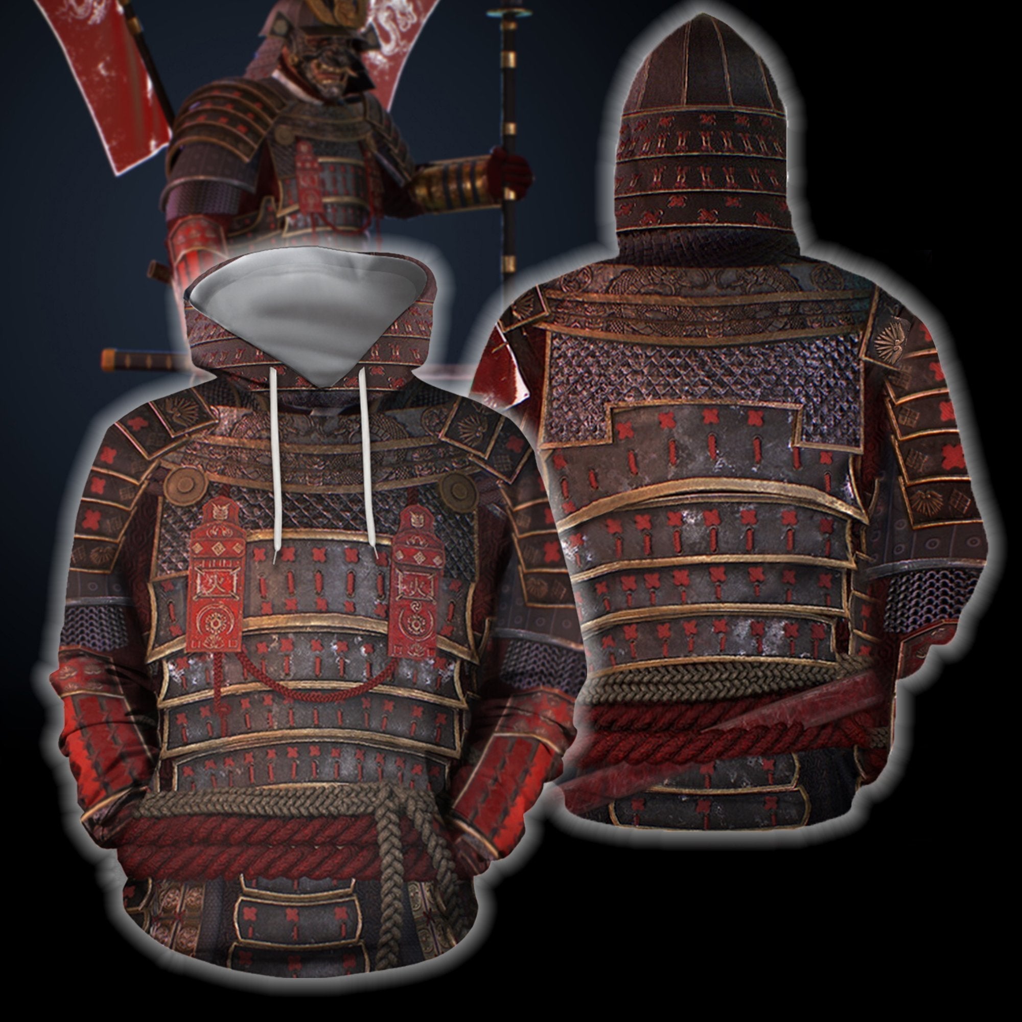 3D All Over Printed Samurai Armor Tops For Men - Amaze Style™-Apparel