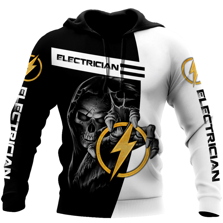 Premium Skull Electrician All Over Printed Shirts For Men And Women MEI