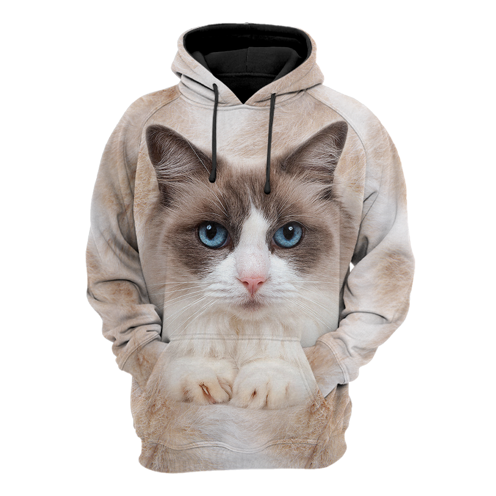 Ragdoll Cat face hair premium hoodie sweatshirt cover